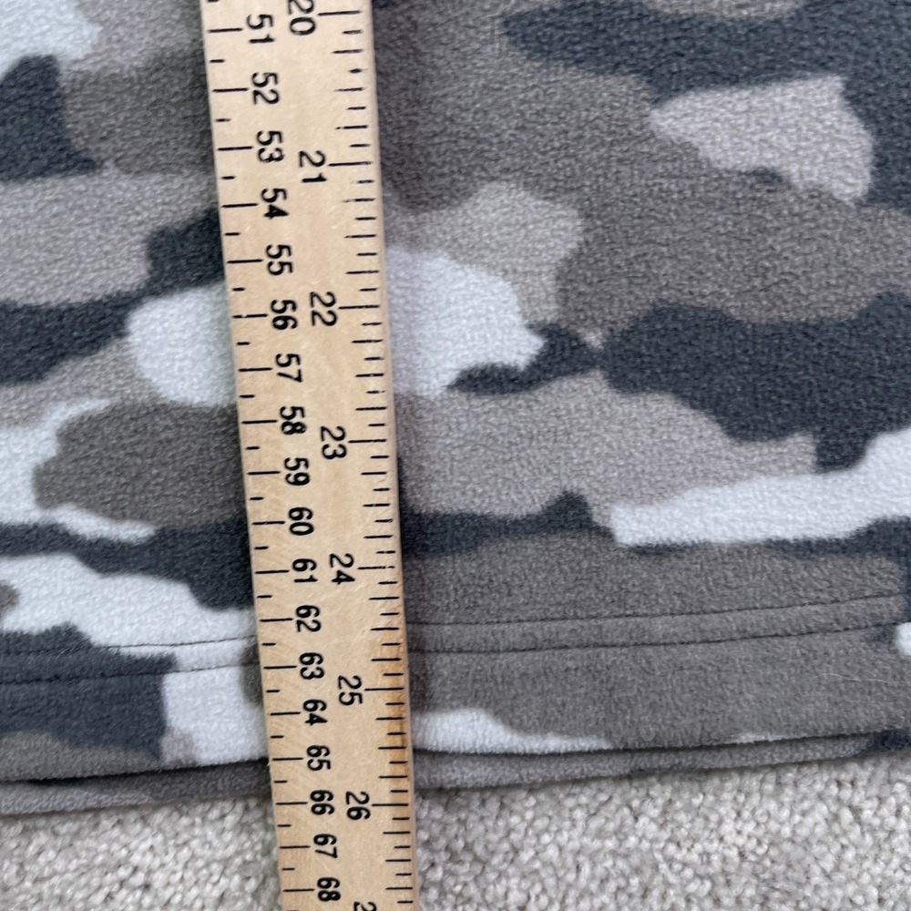 Duluth Sweater Womens Large Grey Camo Printed Fleece Quarter Snap Pullover - Picture 11 of 12